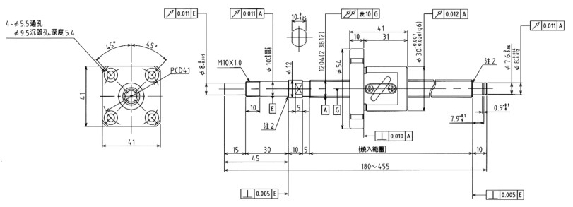 精密滾珠螺桿TS1204標準精密品C5軸徑12導程4
