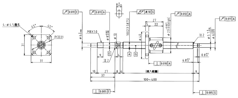 精密滾珠螺桿TS1002