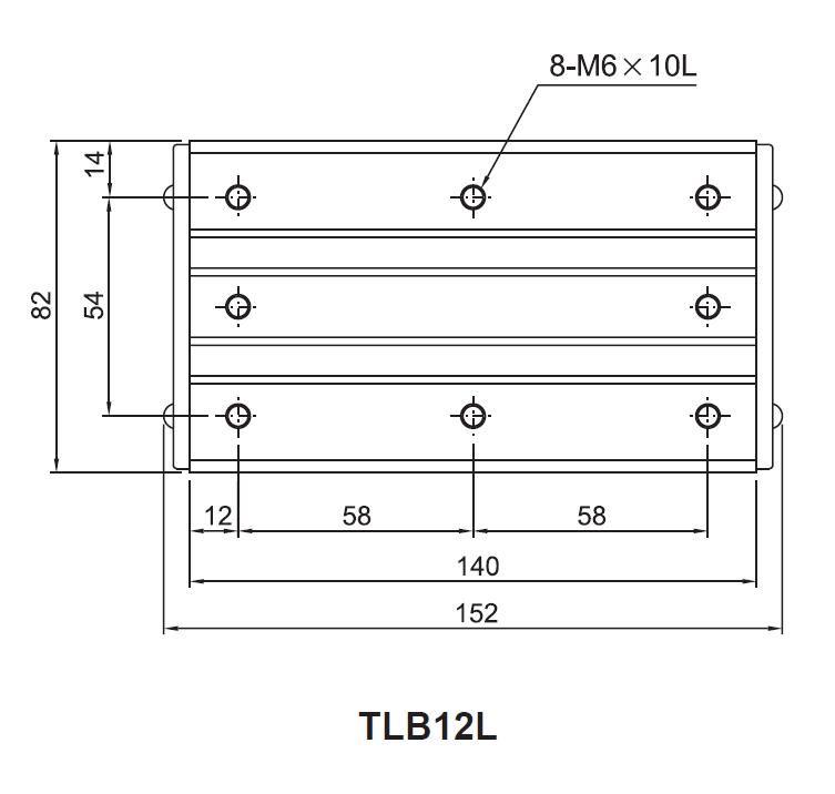 雙軸心式導軌TLB12L標準型加長型(一個滑塊含四個滾輪軸承)