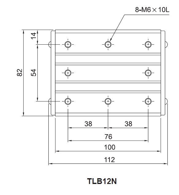 雙軸心式導軌TLB12N標準型不可調型(一個滑塊含四個滾輪軸承)