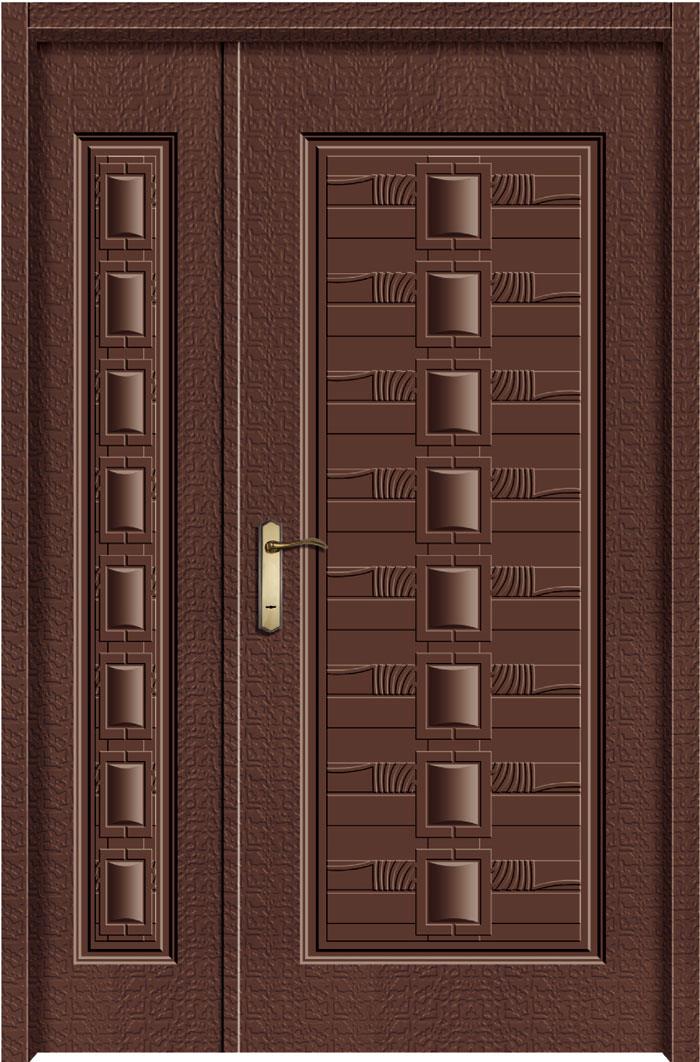 玄關壓花門-端莊