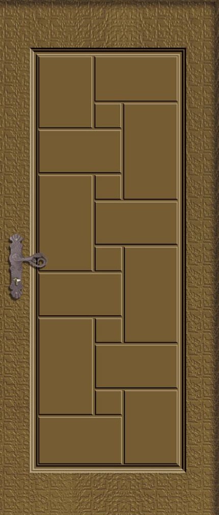 玄關壓花門-小五格