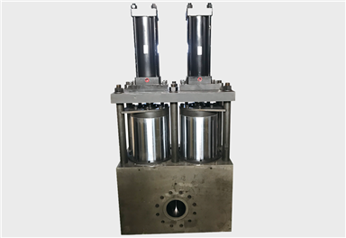 雙柱式油壓換網組