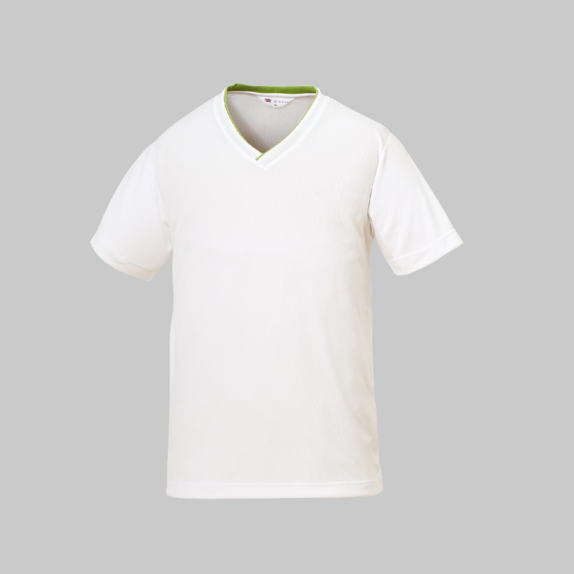 配色V領衫｜白色