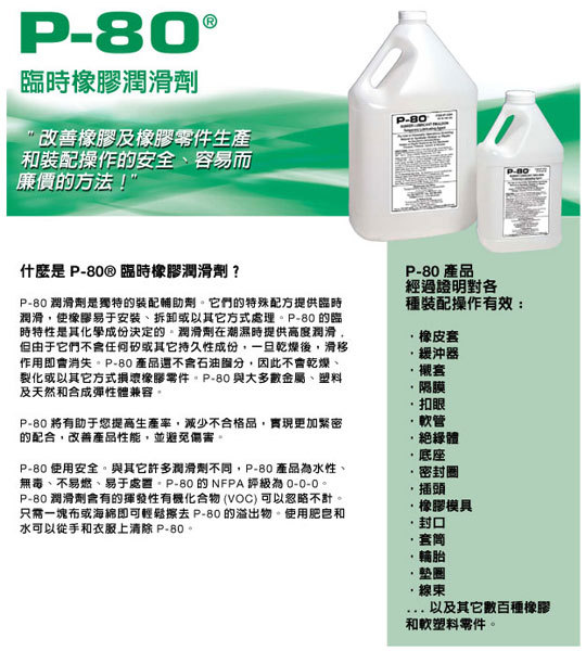 P-80臨時橡膠潤滑劑