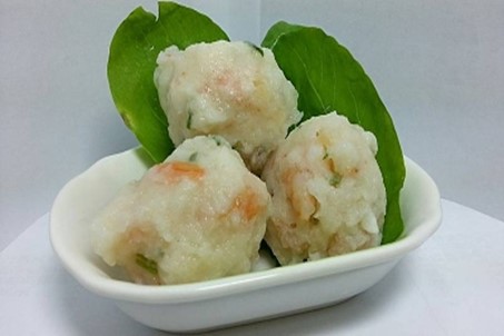 草蝦干貝丸