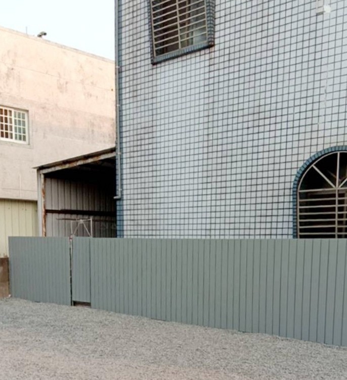 烤漆浪板圍籬施工