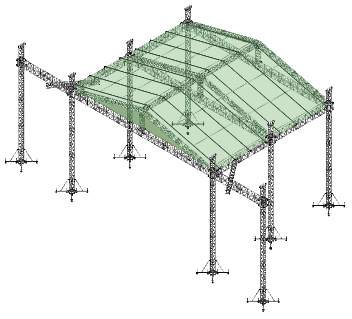 重載型屋頂結構架