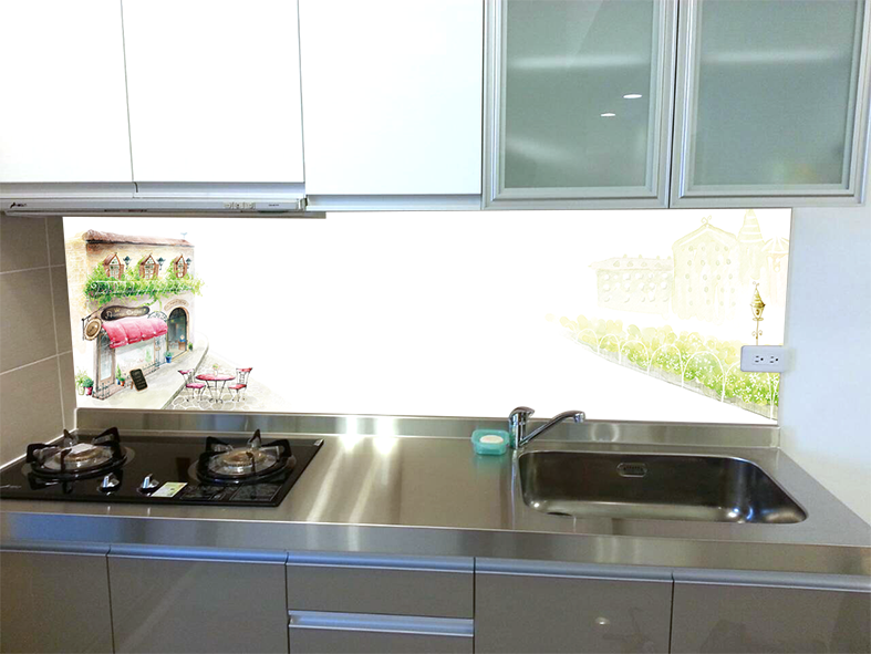 流理台玻璃牆面