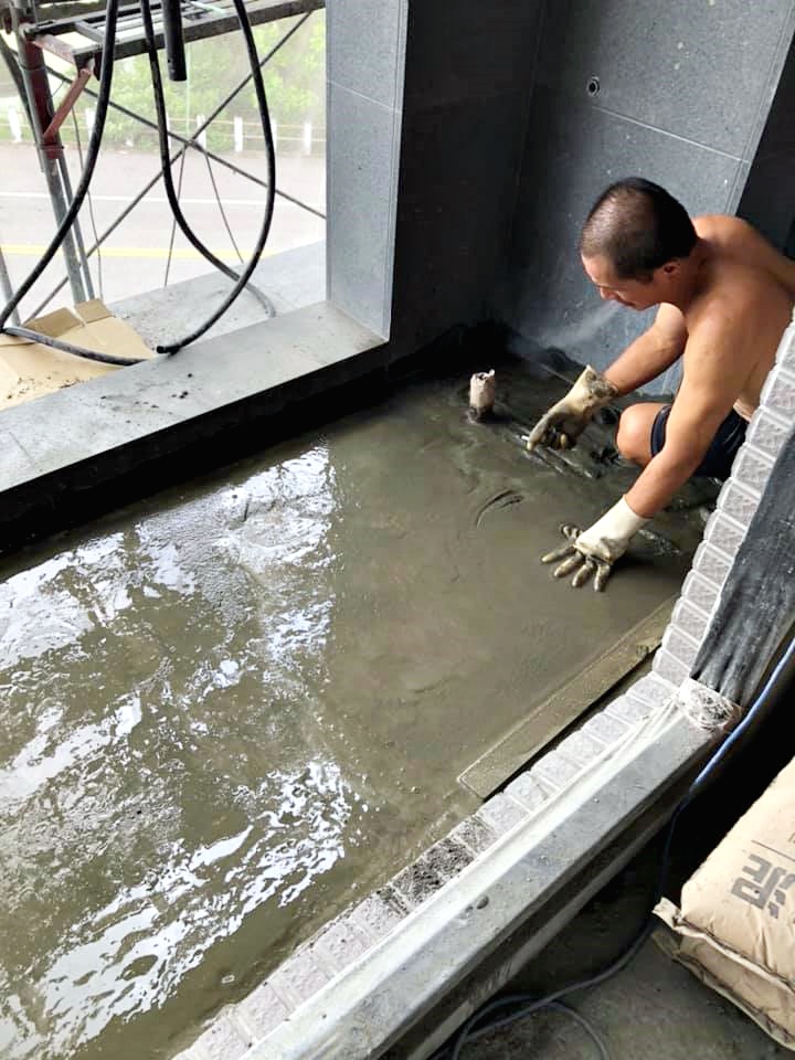 陽台防水/泥作/磁磚舖設