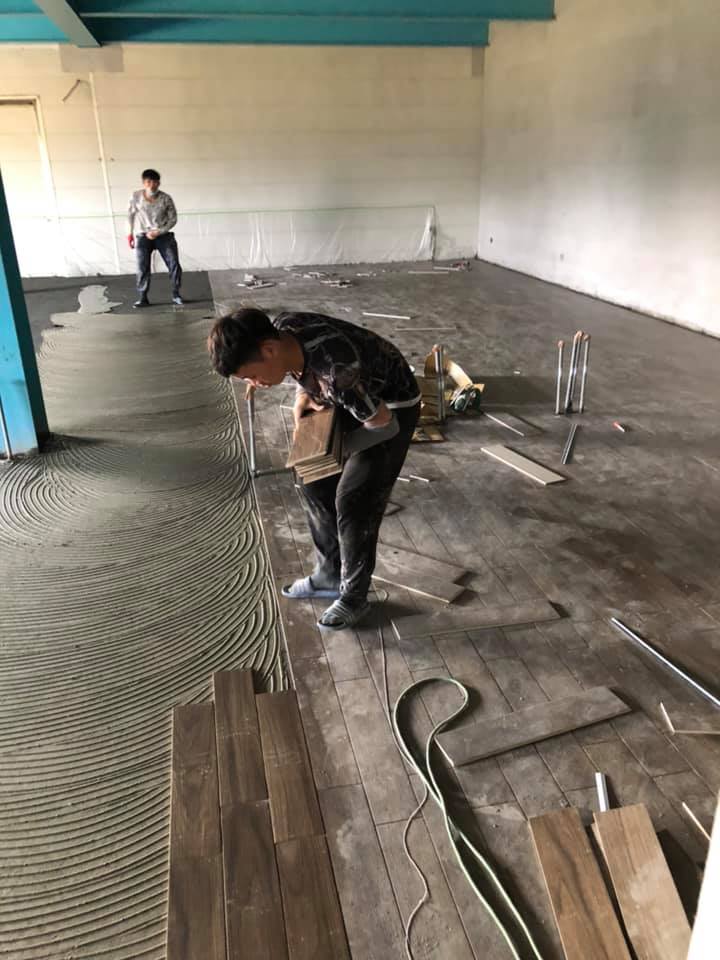 三洋1260木紋磚舖設