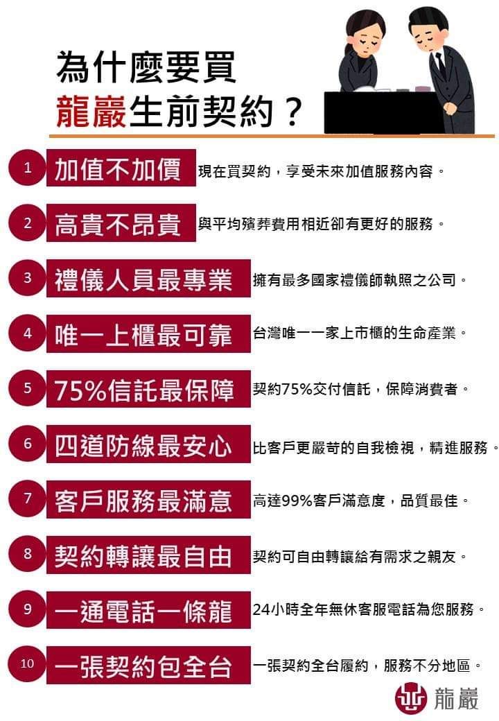 龍巖--晨群營業處 苗栗分處(殯葬禮儀生前契約服務推薦)-殯儀用品