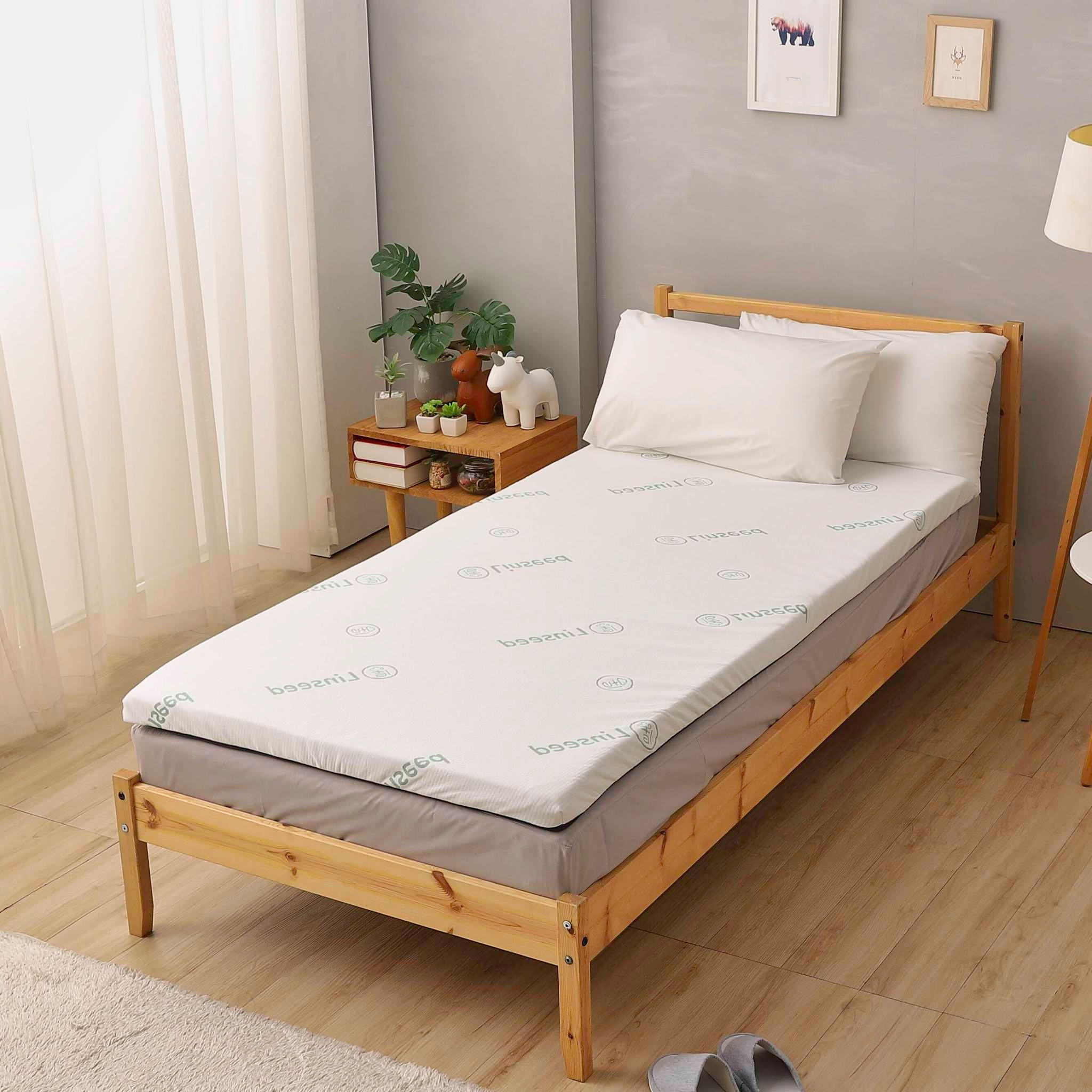 亞麻天然抗菌天絲記憶止滑床