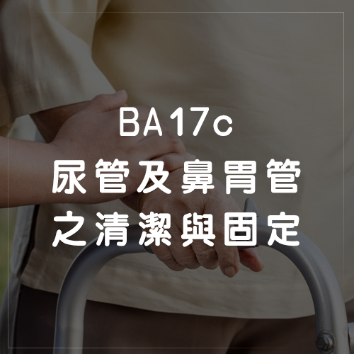 BA17c尿管及鼻胃管之清潔與固定