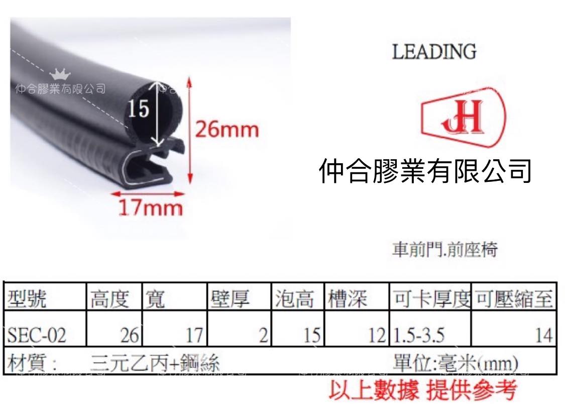 車前門.前座椅邊條