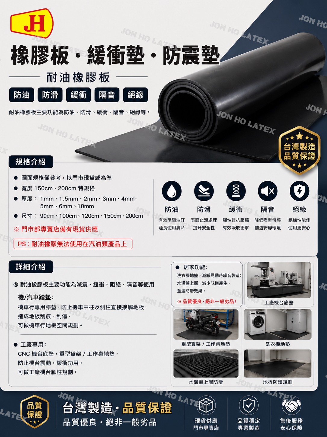 橡膠止滑墊