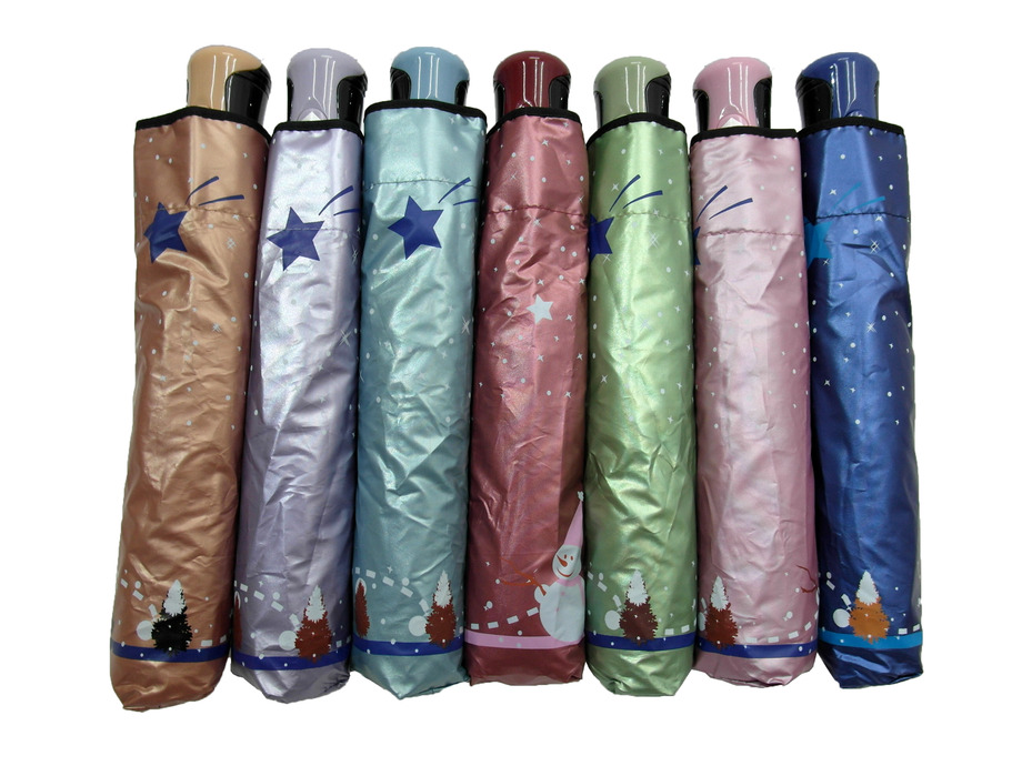 繽紛雪人自動開收傘