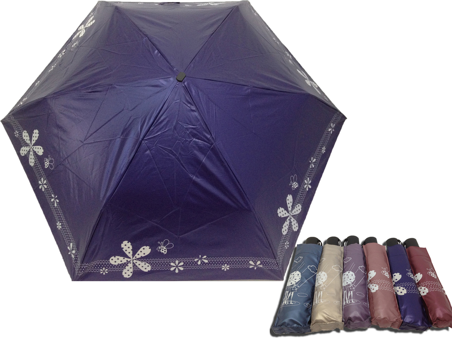 超輕扁型色膠自動開收傘