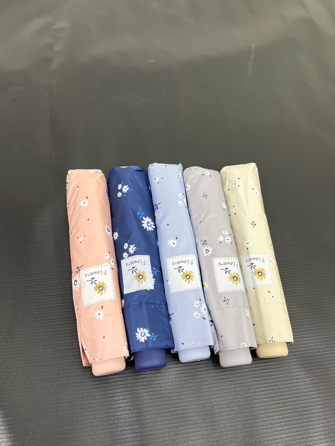 櫻花盛開超輕黑膠6k三折傘