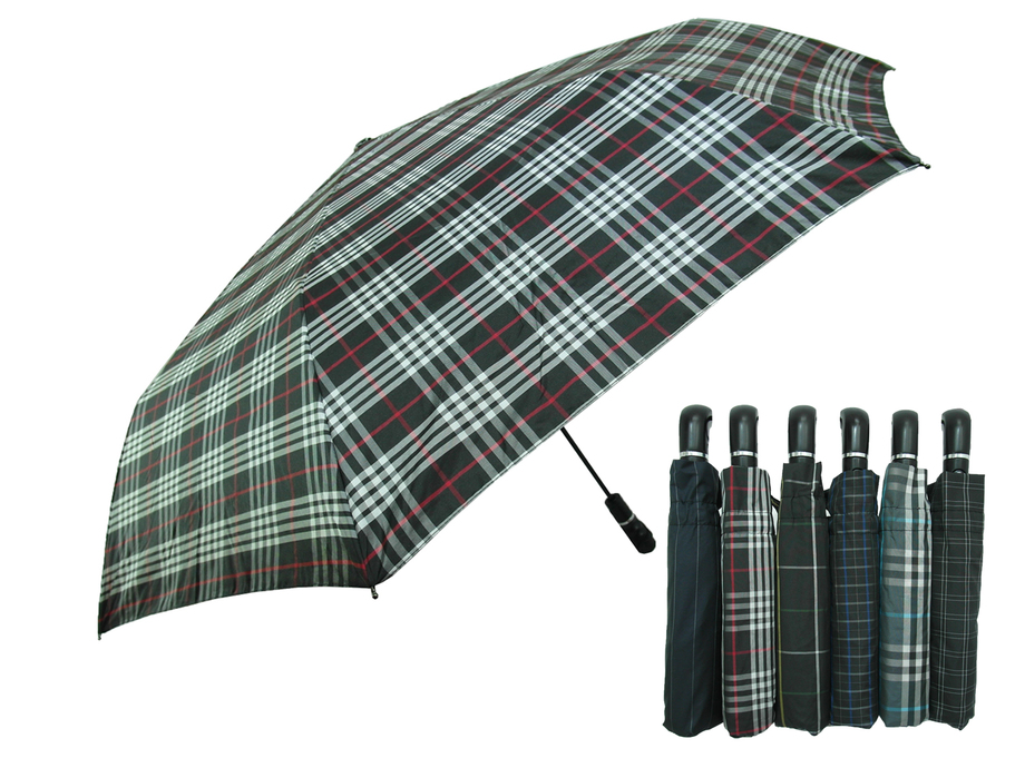 27吋央帶格自動開收傘