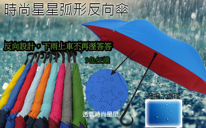 反向直立手開反向傘