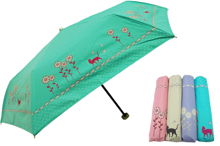 輕量彩膠向日葵三折傘