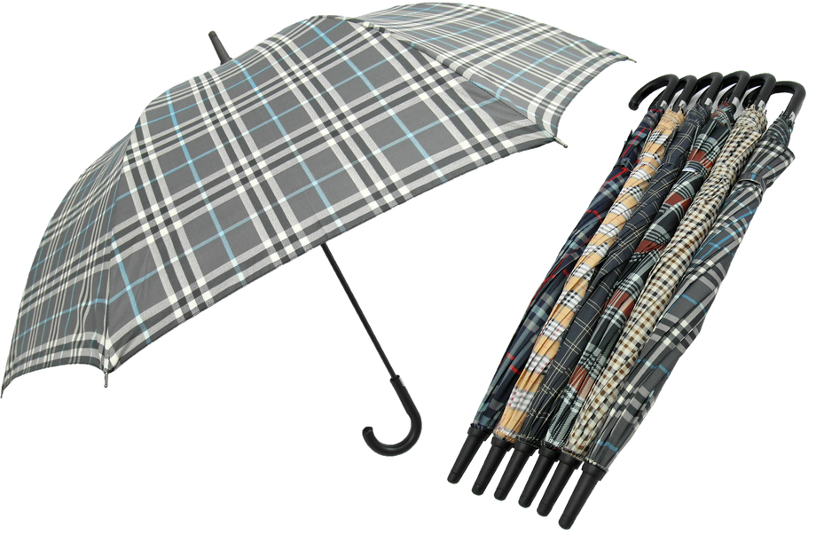 紳士型全玻纖PG格直立傘