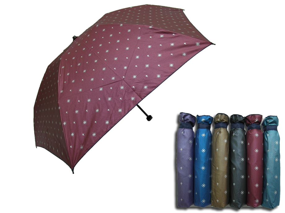 536M3日式小花三折傘