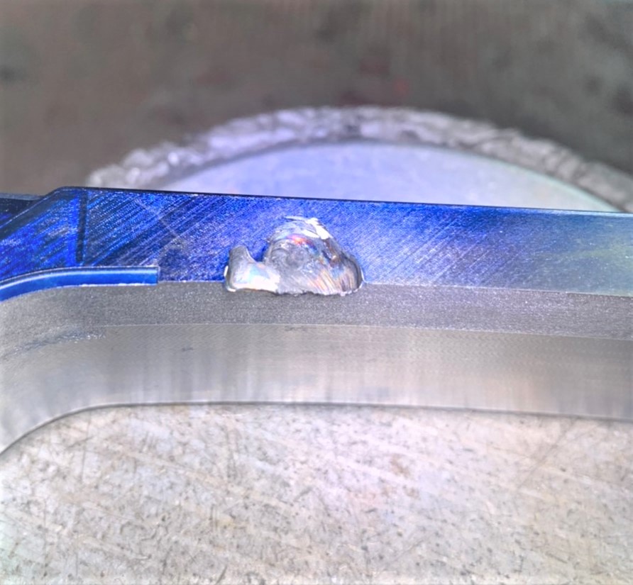 CNC加工時被鈍刀傷到缺一角，不用雷射焊接，會變形