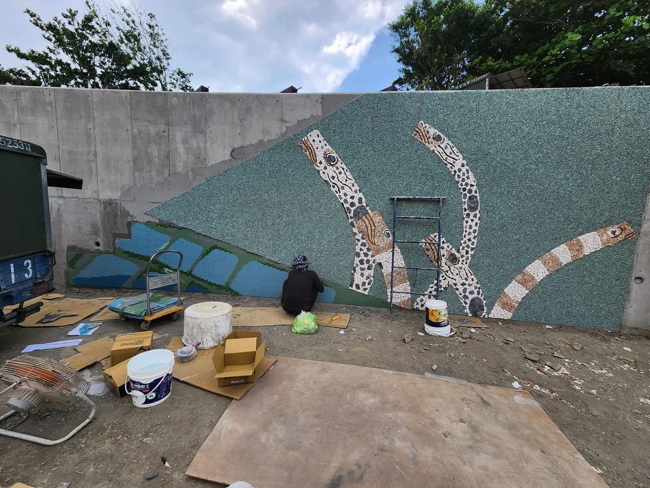 屏東馬賽克磁磚拼貼