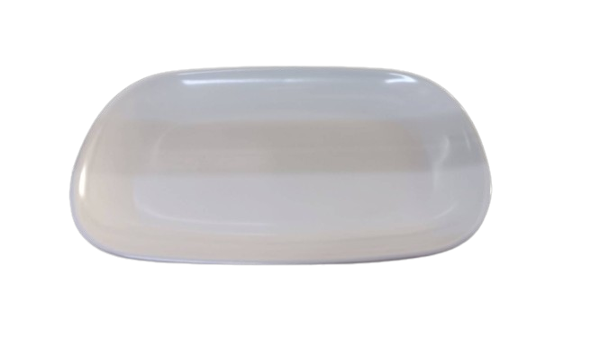 大長方盤美耐皿象牙白