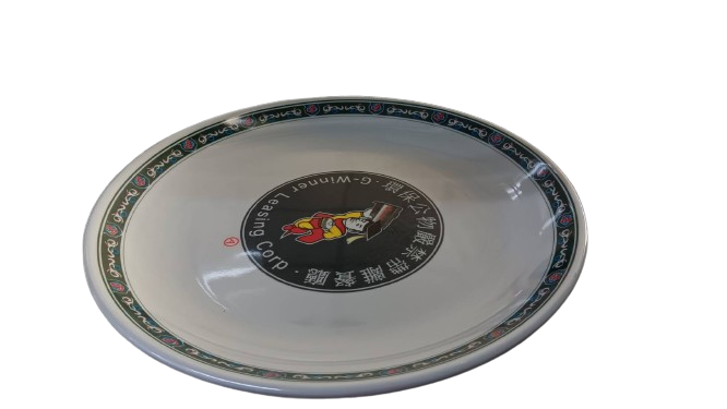 圓盤美耐皿灰彩11吋