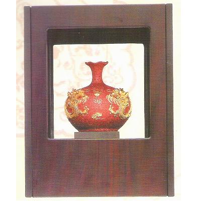 雙龍荷葉(漆線雕.四方櫥窗)