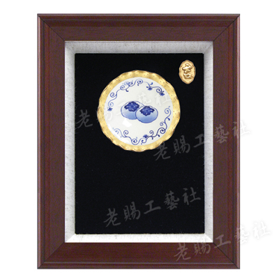 柿柿如意青花層次小獎飾賀匾