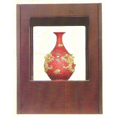 雙龍如意(漆線雕.四方櫥窗)