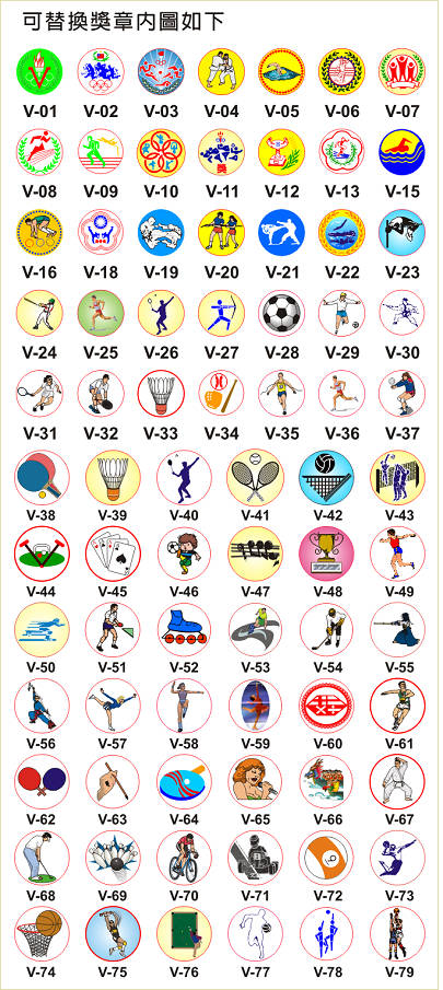 獎章內圖