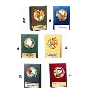 脫蠟琉璃木質獎座04005