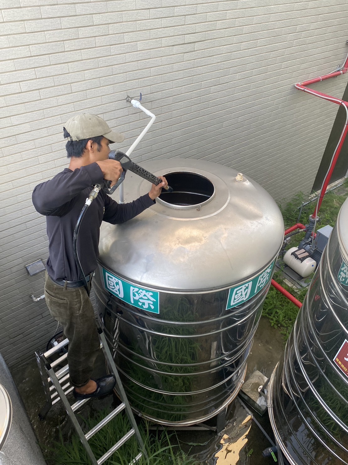 洗水塔、蓄水池、魚池