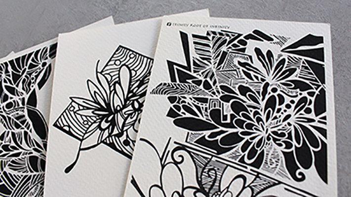 Tfinity禪繞風明信片-8款選1隨機出貨