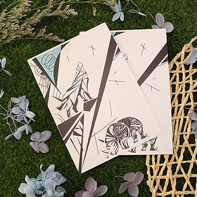 Tfinity禪繞風明信片-【對立】