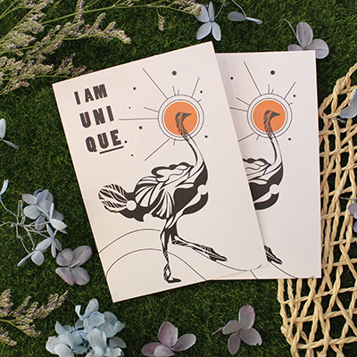 Tfinity禪繞風明信片-【昂首】