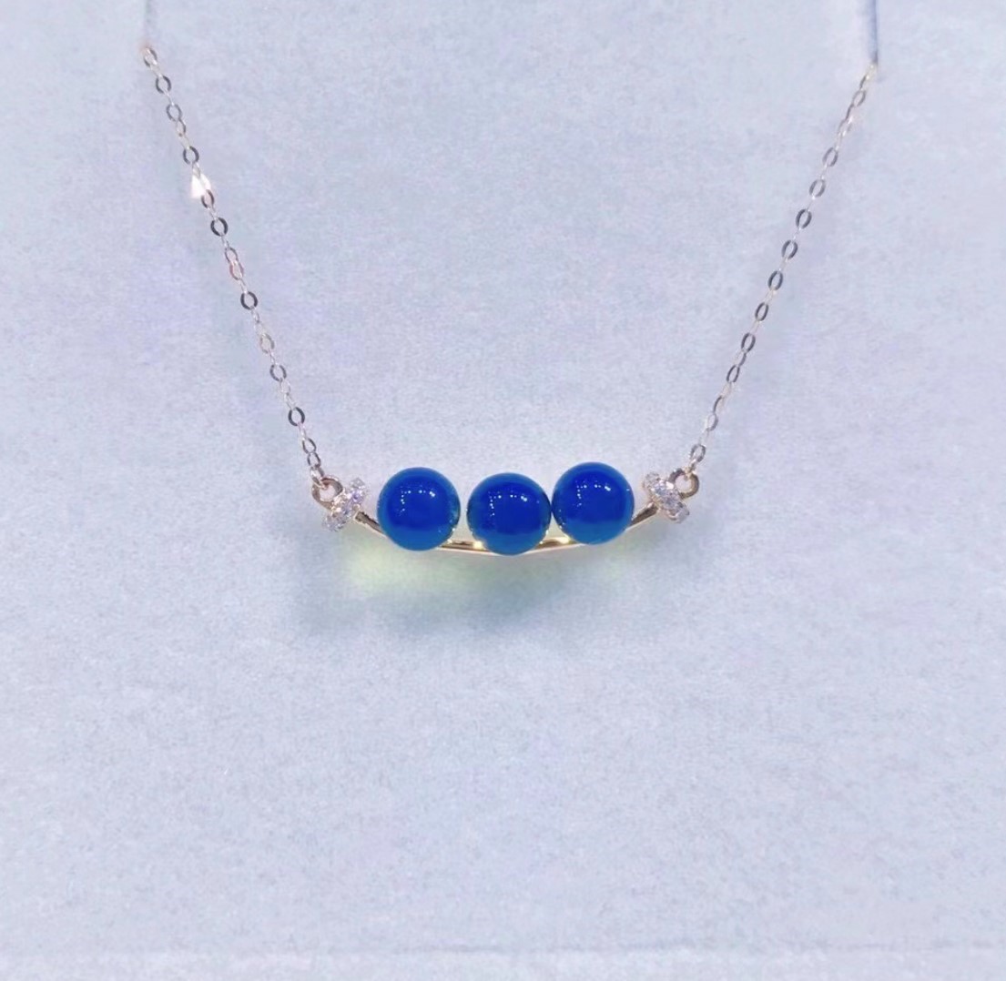 多明尼加藍珀18k-墬子-4mm#1000