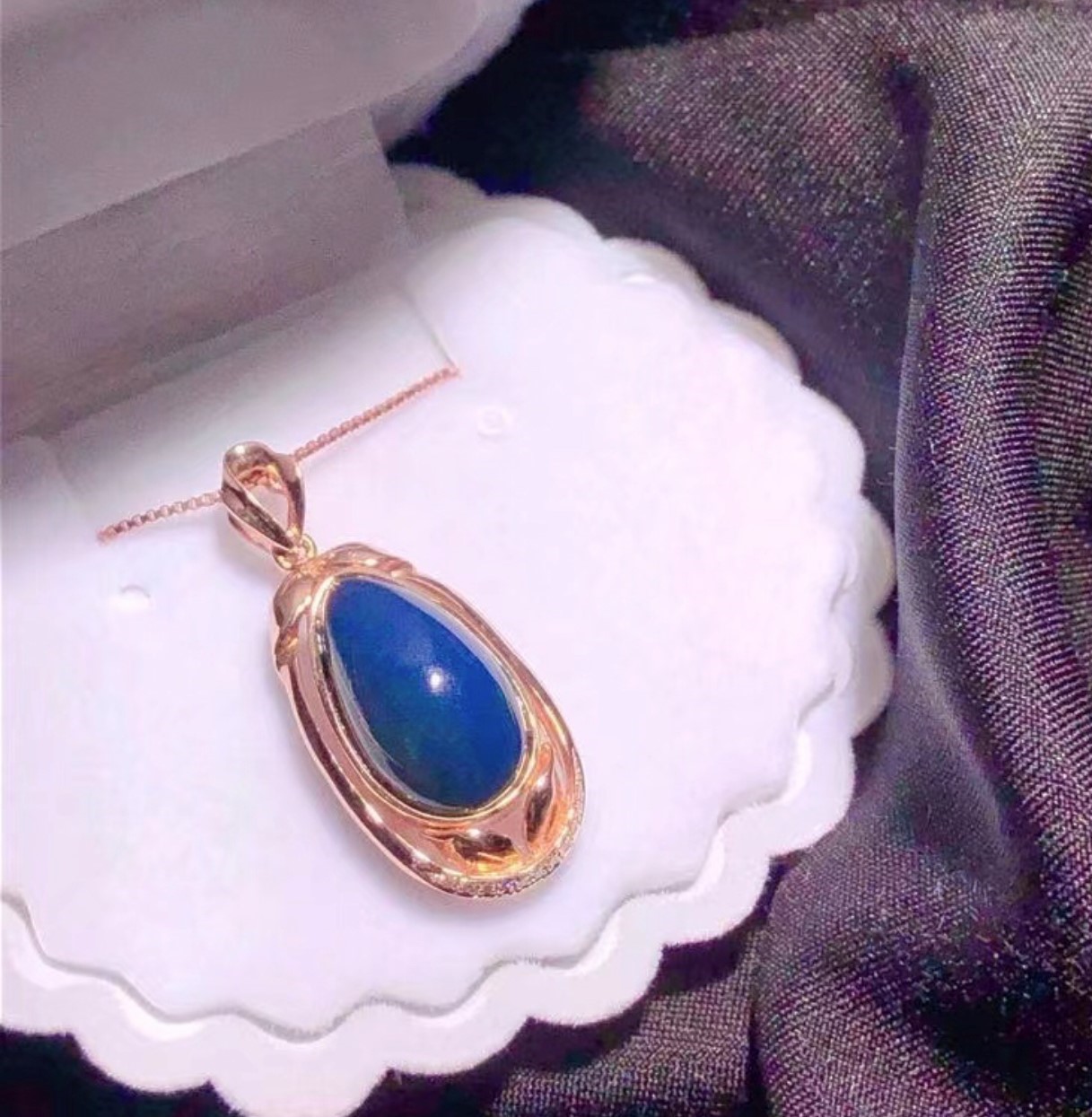 多明尼加藍珀18k-墬子-8-14mm$2800-1