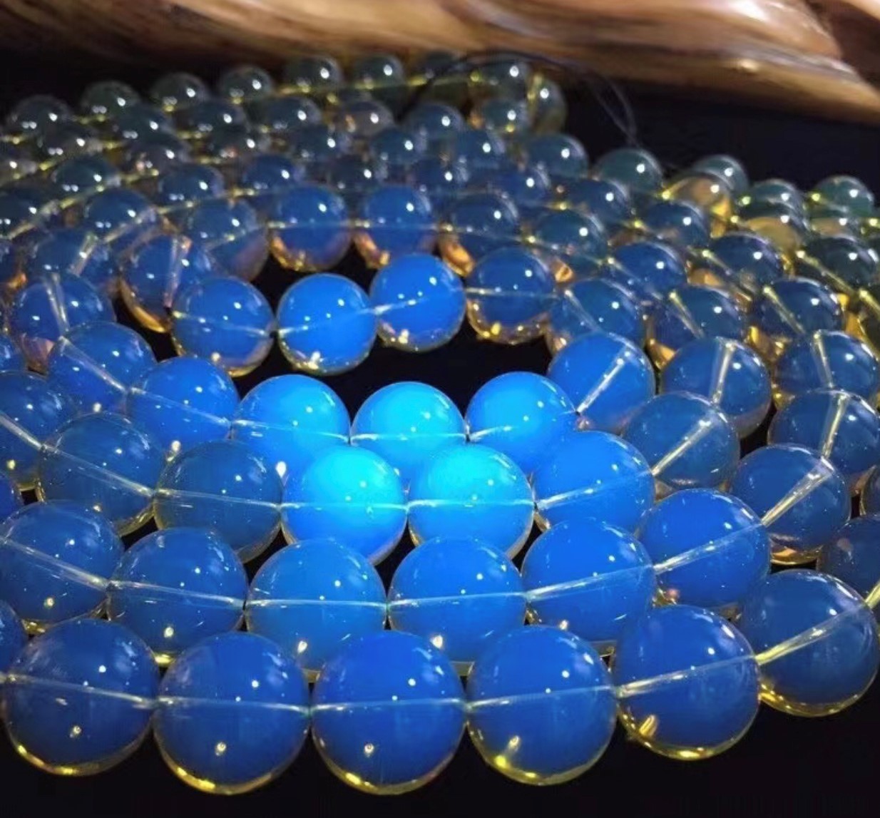 藍綠珀108顆唸珠-17mm-332.6g-2