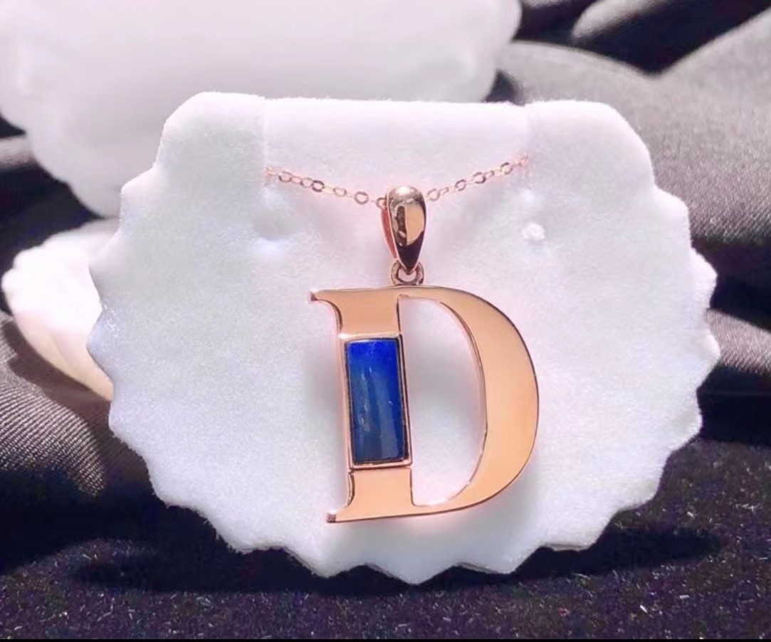 多明尼加字母18k-項鏈-4-9mm#2600