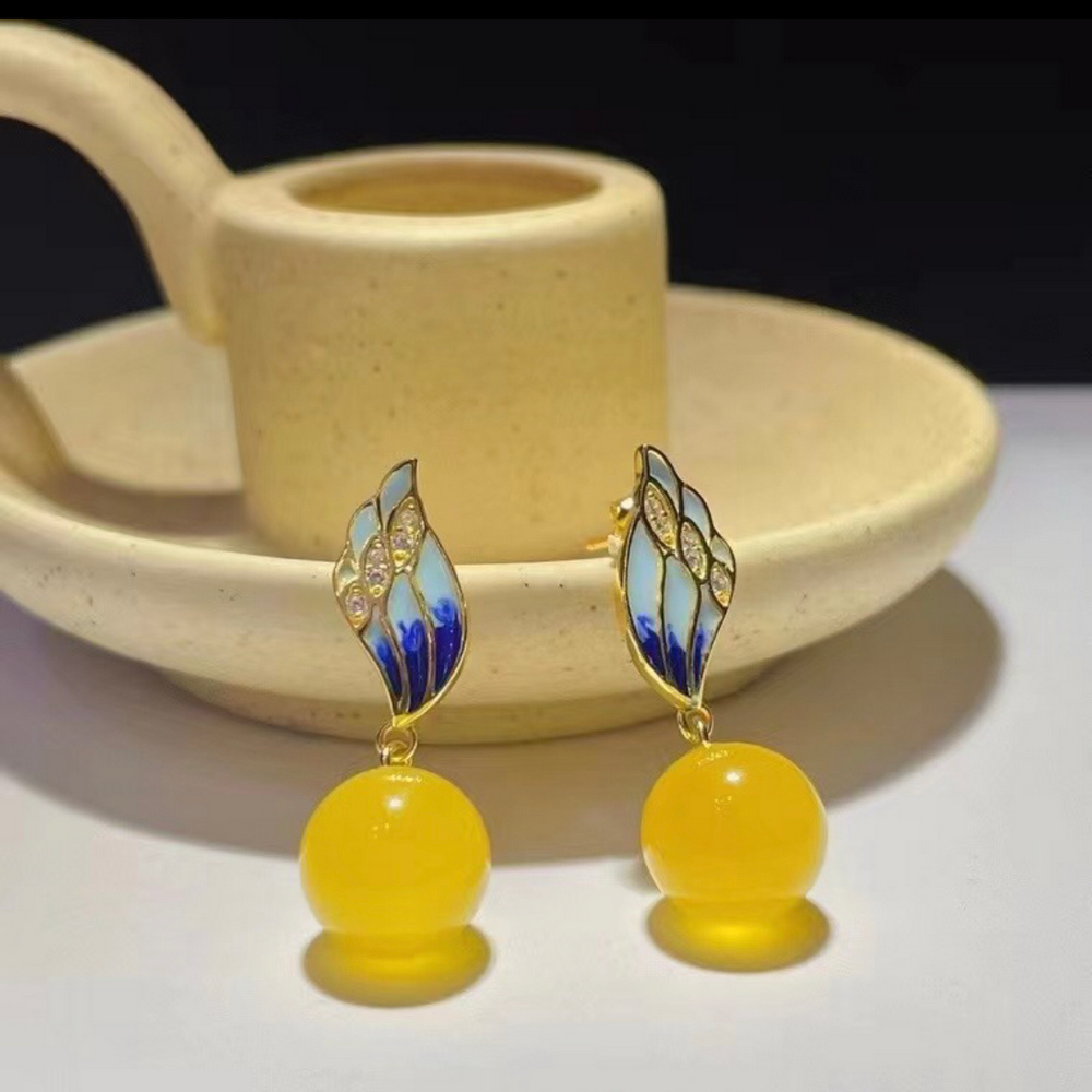 蜜蠟耳環925銀系列