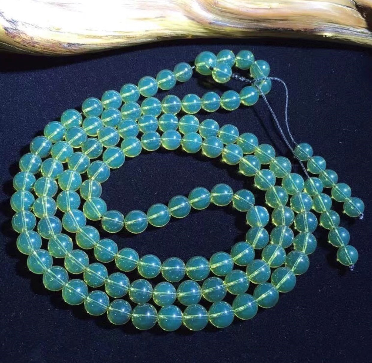 藍綠珀108顆唸珠-8mm-41.4g