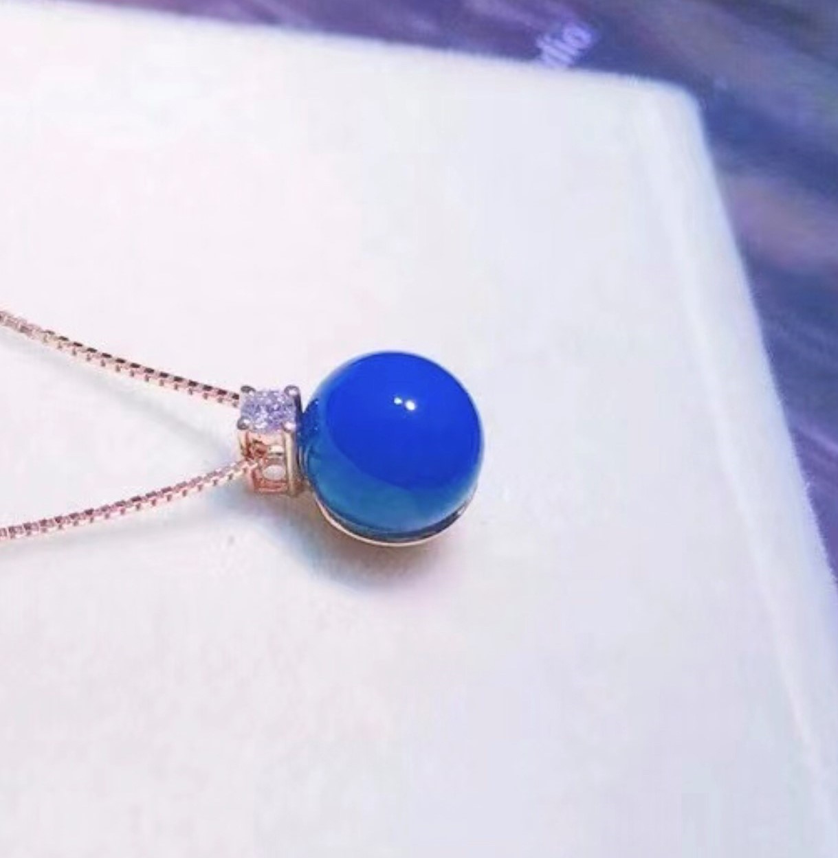 多明尼加藍珀18k墬子-8mm#2200