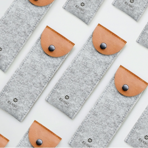 毛氈布按扣筆袋