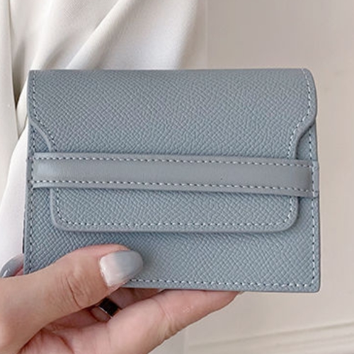 多卡位彈簧皮革卡包